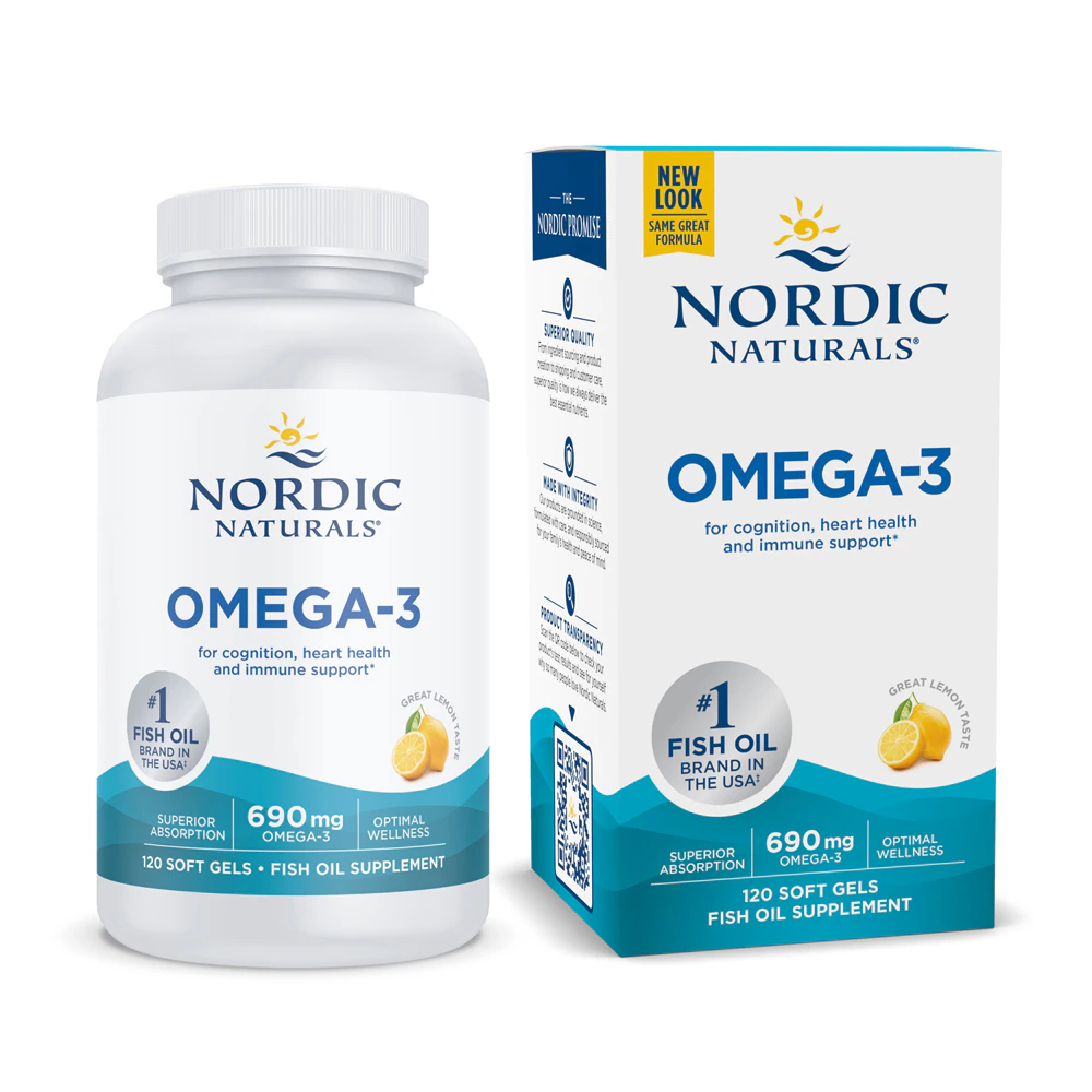 Nordic Naturals Omega-3 Lemon -- 690 mg - 120 Softgels