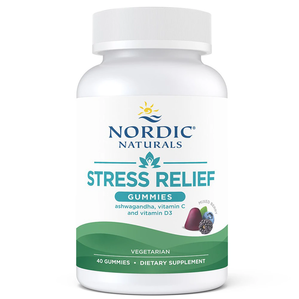 Nordic Naturals Stress Relief Gummies Mixed Berry -- 40 Gummies