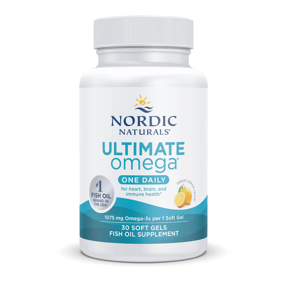 Nordic Naturals Ultimate Omega One Daily for Heart Brain and Immune Health Lemon -- 1075 mg - 30 Softgels