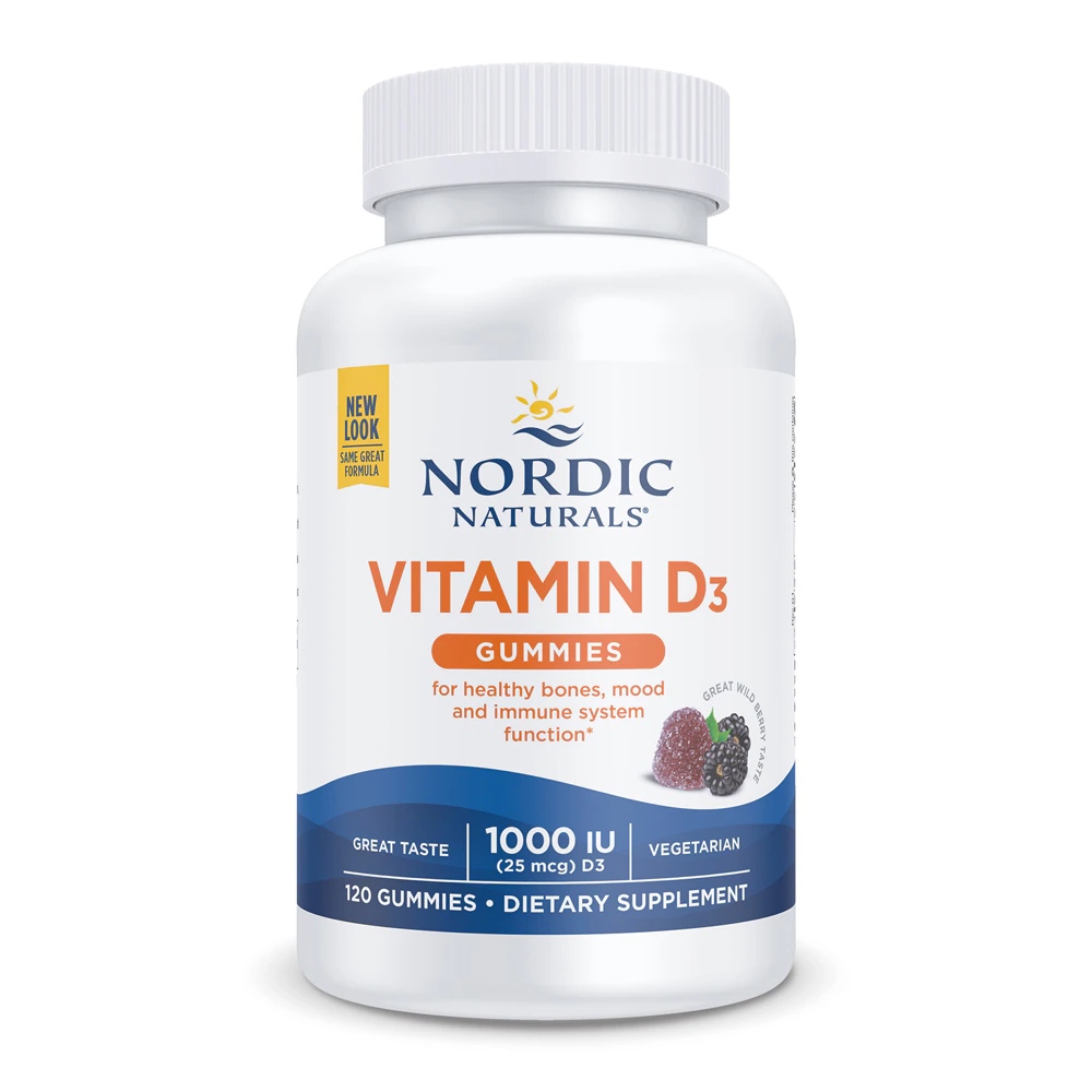 Nordic Naturals Vitamin D3 Gummies Wild Berry -- 1000 IU - 120 Gummies