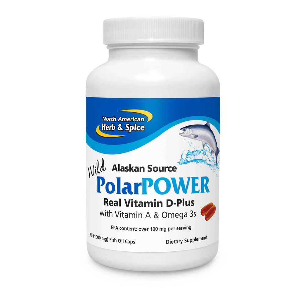North American Herb & Spice PolarPower Wild Alaskan Source Sockeye Salmon Oil -- 1000 mg - 60 Fish Oil Caps