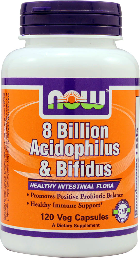 NOW 8 Billion Acidophilus & Bifidus -- 8 billion - 120 VegCaps