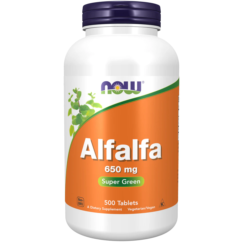 NOW Alfalfa -- 650 mg - 500 Tablets