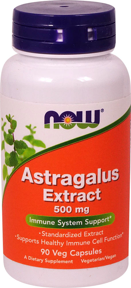 NOW Astragalus Extract -- 500 mg - 90 Veg Capsules