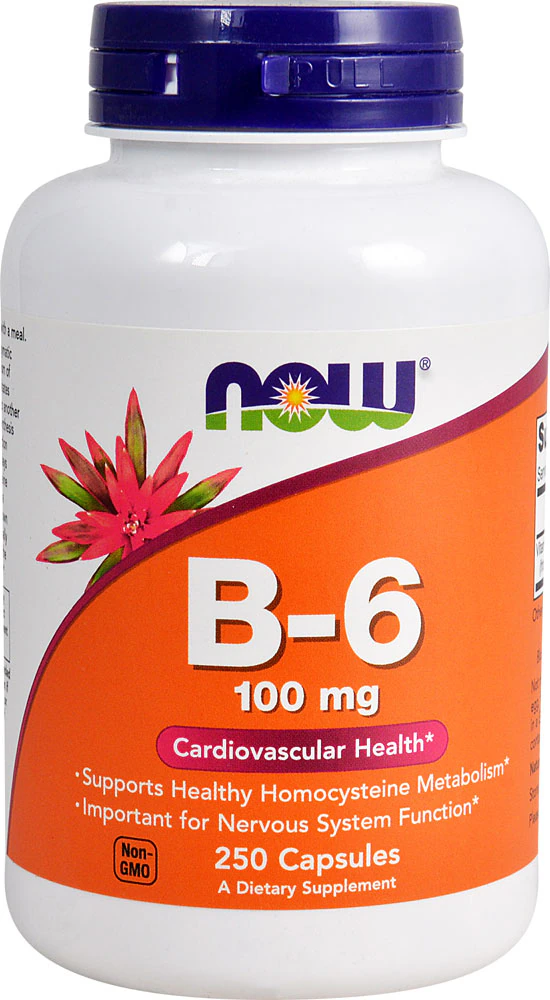 NOW B-6 -- 100 mg - 250 Capsules