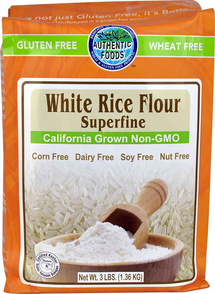 Authentic Foods Gluten Free White Rice Flour Superfine -- 3 lbs
