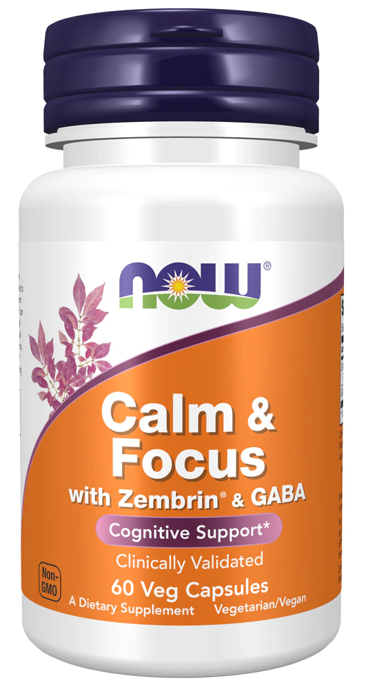 NOW Calm & Focus with Zembrin & GABA -- 60 Veg Capsules