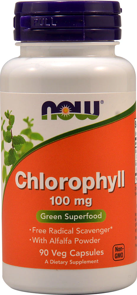 NOW Chlorophyll -- 100 mg - 90 Veg Capsules