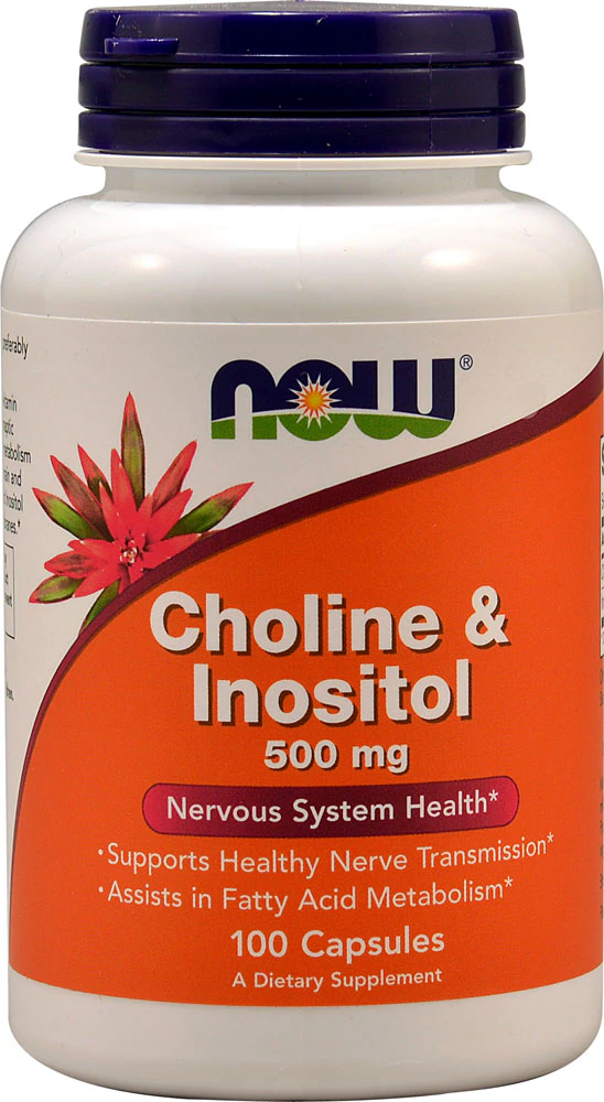 NOW Choline & Inositol -- 100 Veg Capsules