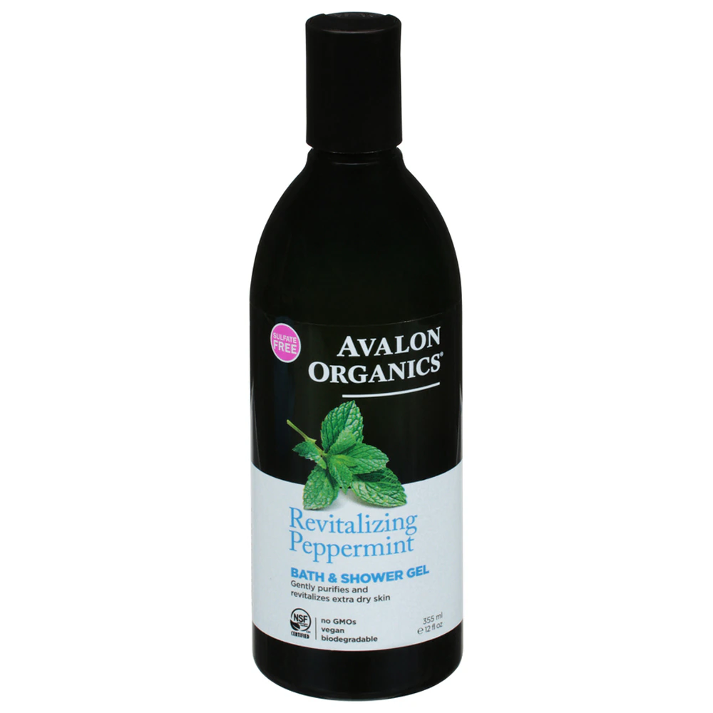 Avalon Organics Bath & Shower Gel Revitalizing Peppermint -- 12 fl oz