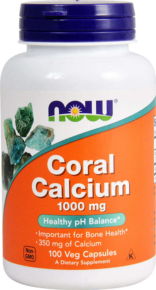 NOW Coral Calcium -- 1000 mg - 100 Vegetarian Capsules