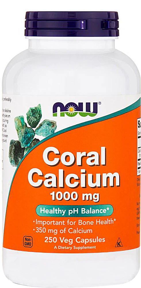 NOW Coral Calcium -- 1000 mg - 250 Vegetarian Capsules
