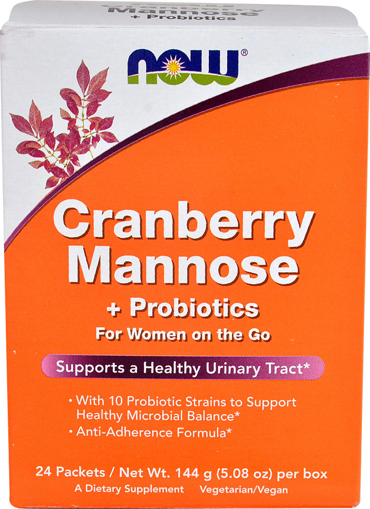 NOW Cranberry Mannose plus Probiotics -- 24 Packets