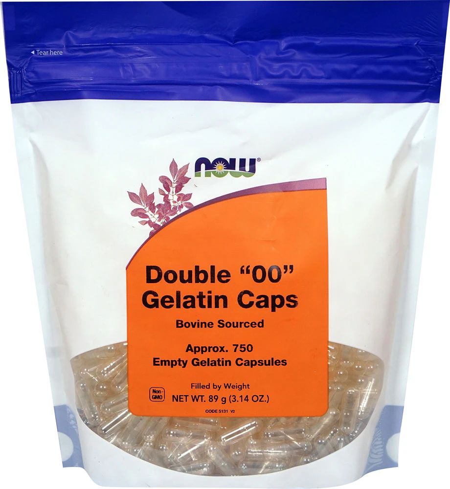 NOW Double "00" Empty Gelatin Caps -- 750 Capsules
