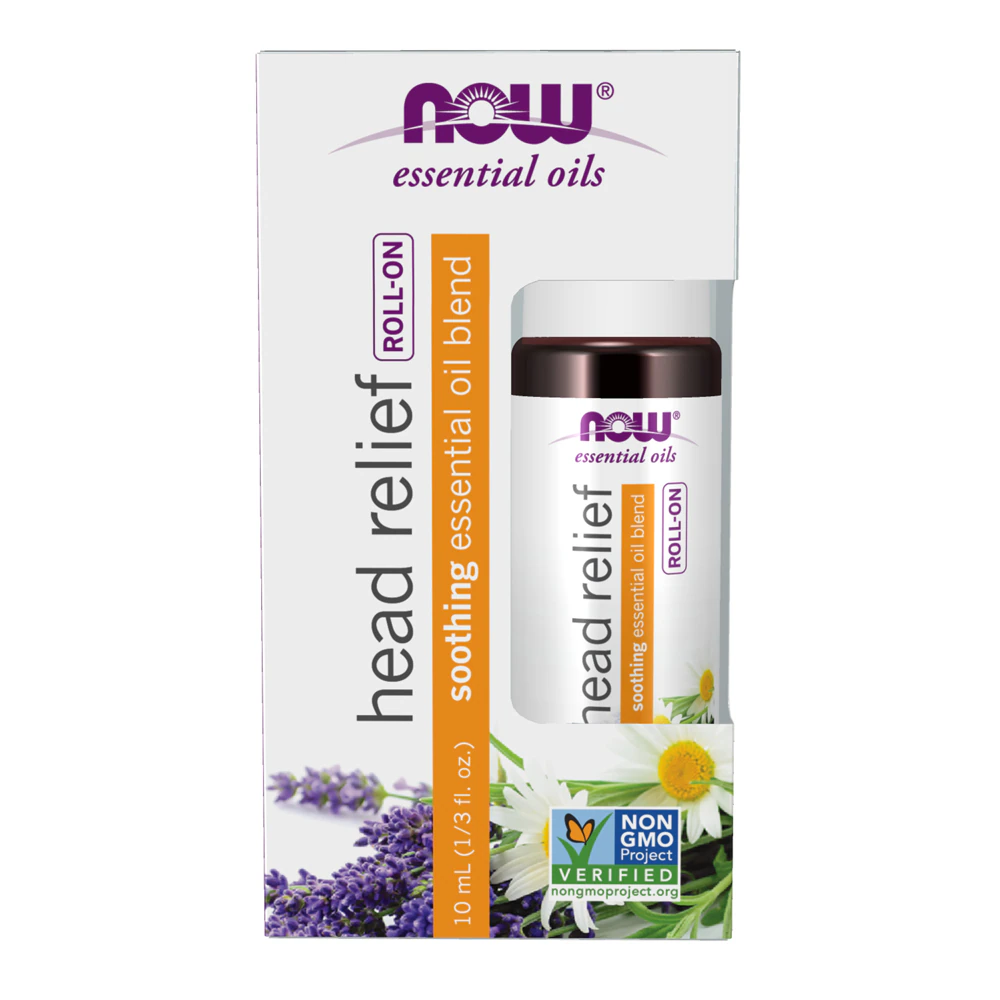 NOW Essential Oil Blend Roll-On - Head Relief -- 3 fl oz