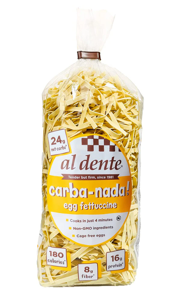 Al Dente Carba-Nada Egg Fettuccine Noodles -- 10 oz