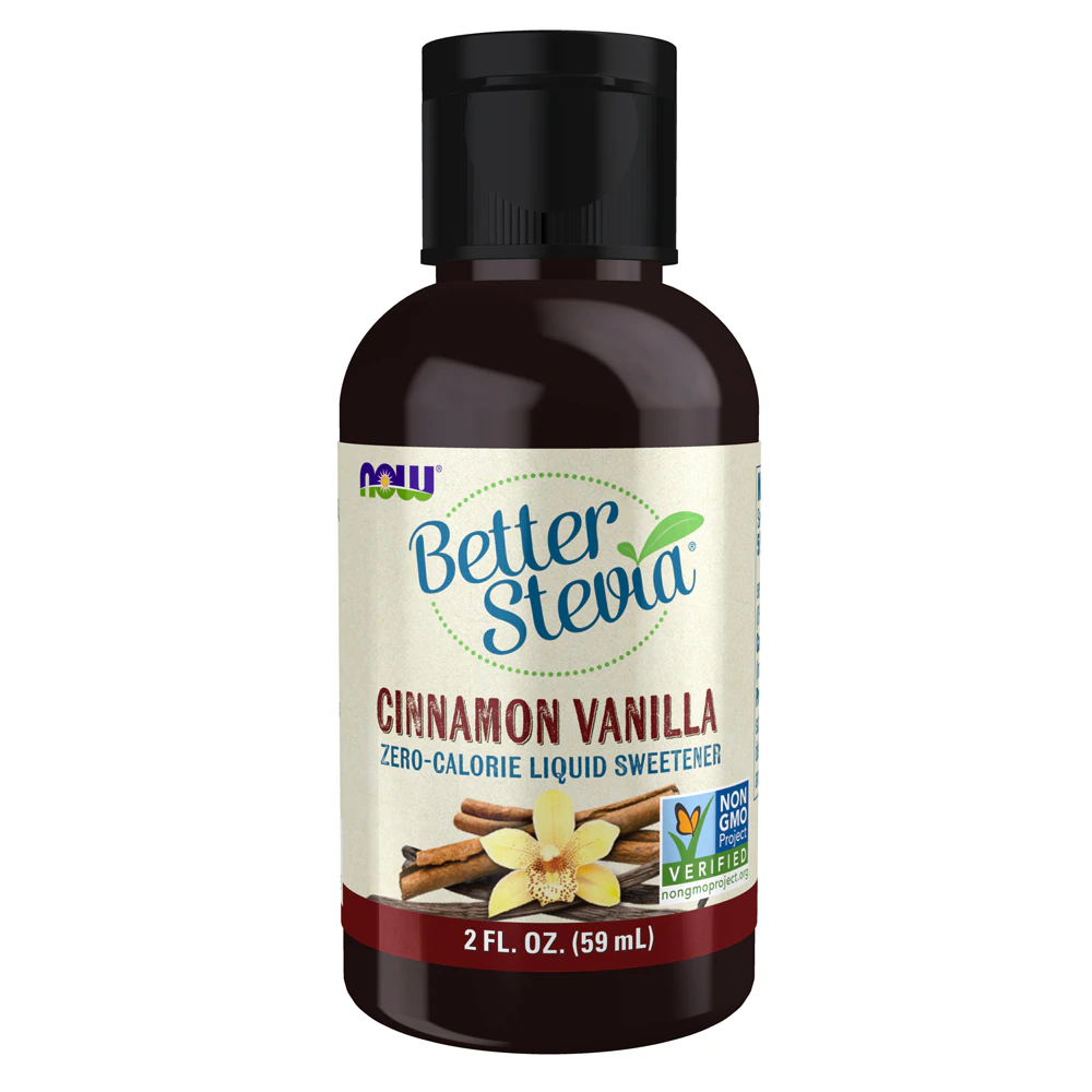 NOW Foods BetterStevia Liquid Sweetener Cinnamon Vanilla -- 2 fl oz