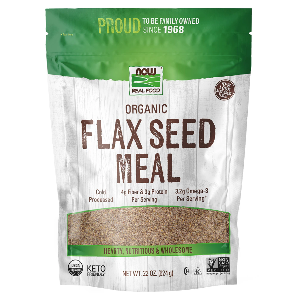 NOW Foods Organic Flax Seed Meal -- 22 oz