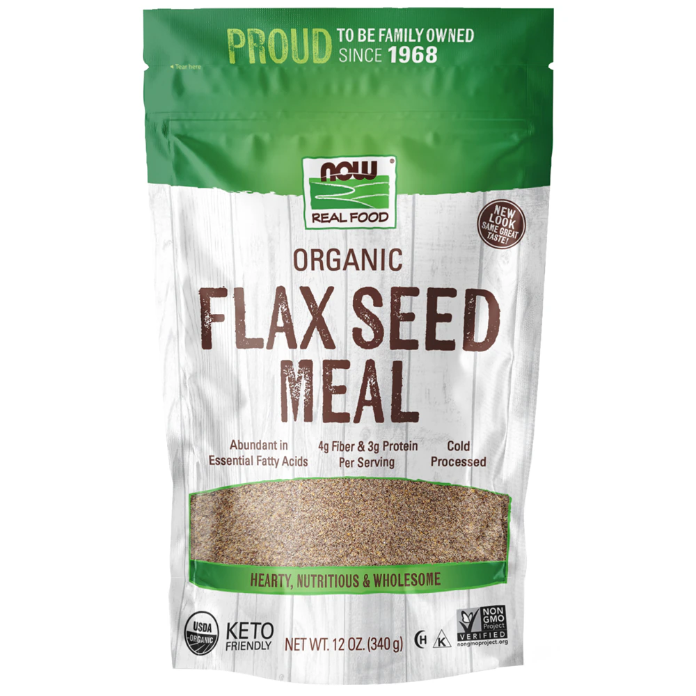 NOW Foods Organic Flax Seed Meal -- 12 oz