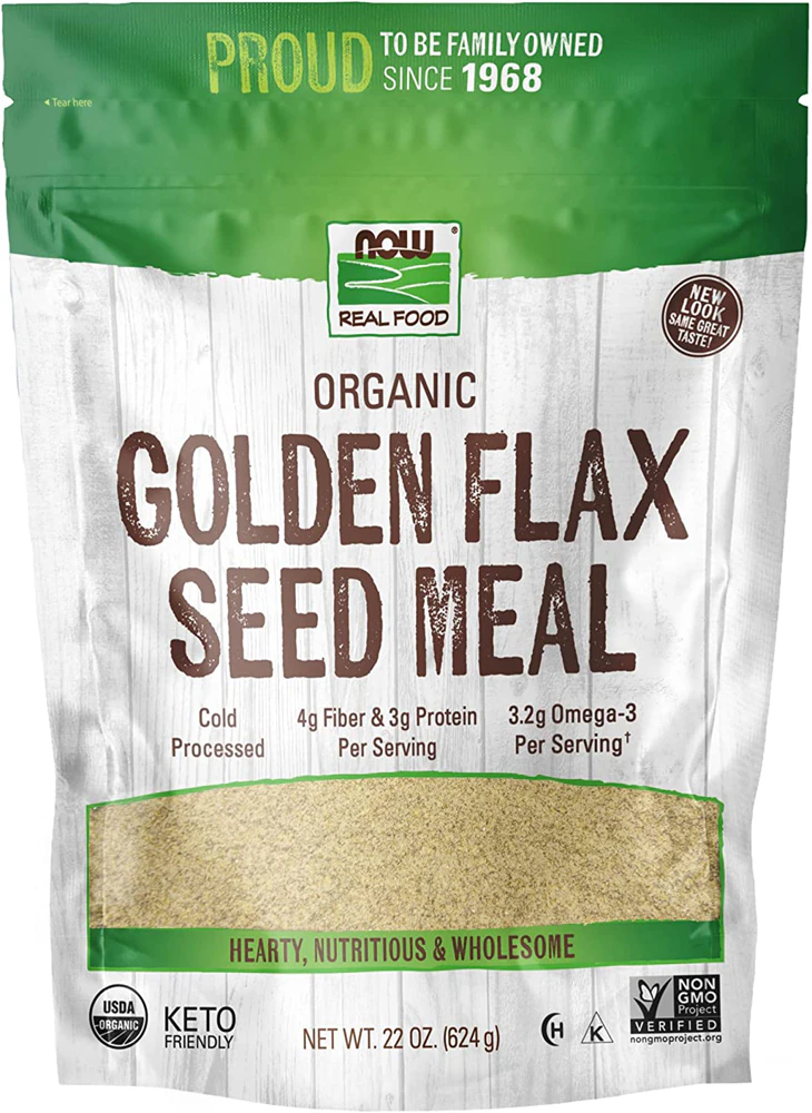 NOW Foods Organic Golden Flax Seed Meal -- 22 oz