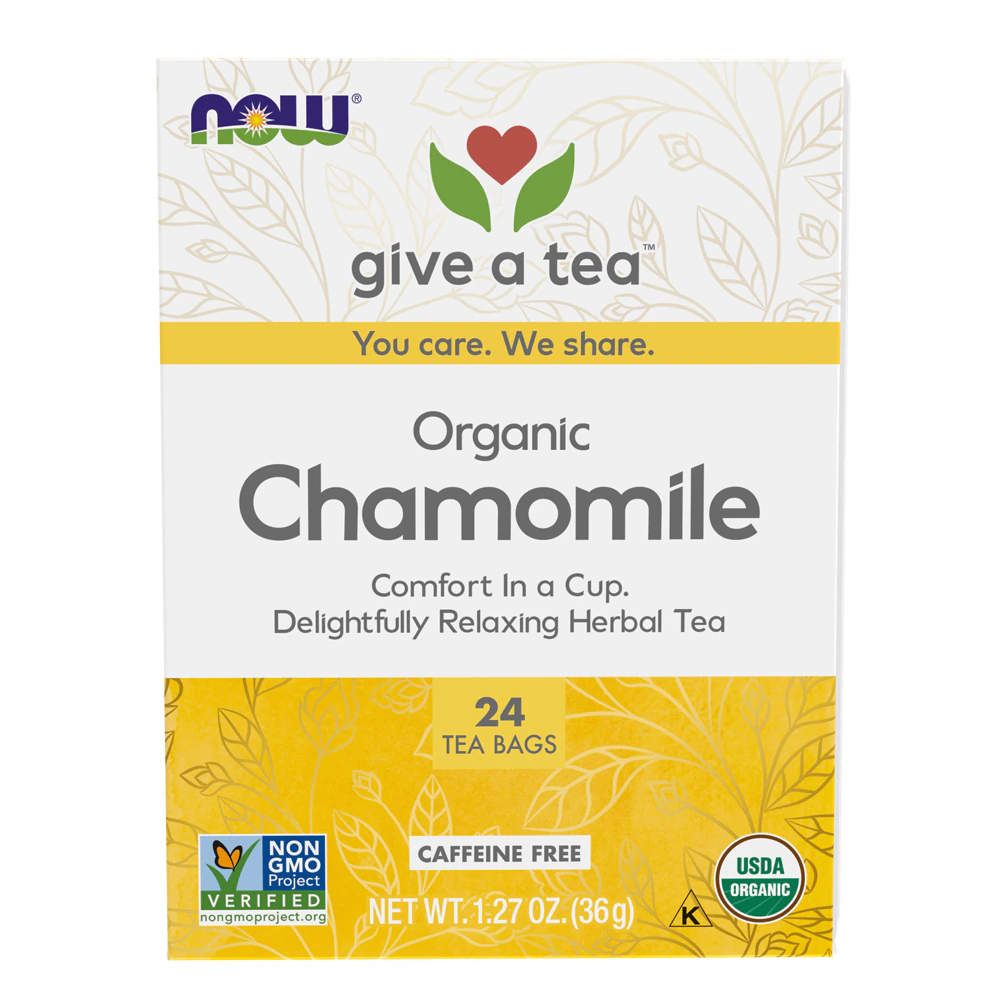 NOW Foods Organic Real Tea Comfy Chamomile -- 24 Tea Bags