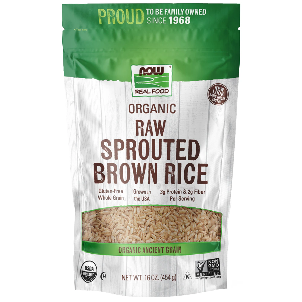 NOW Foods Organic Sprouted Brown Rice -- 16 oz