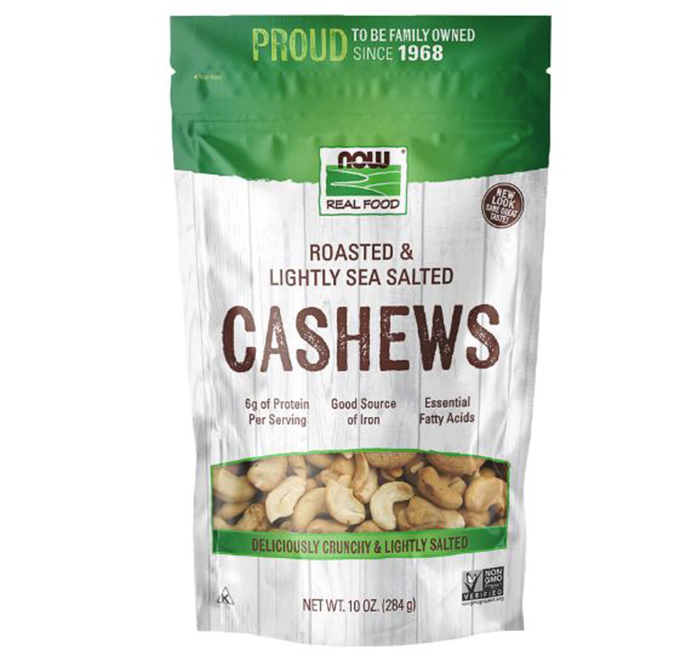 NOW Foods Roasted Cashews Lightly Sea Salted -- 10 oz