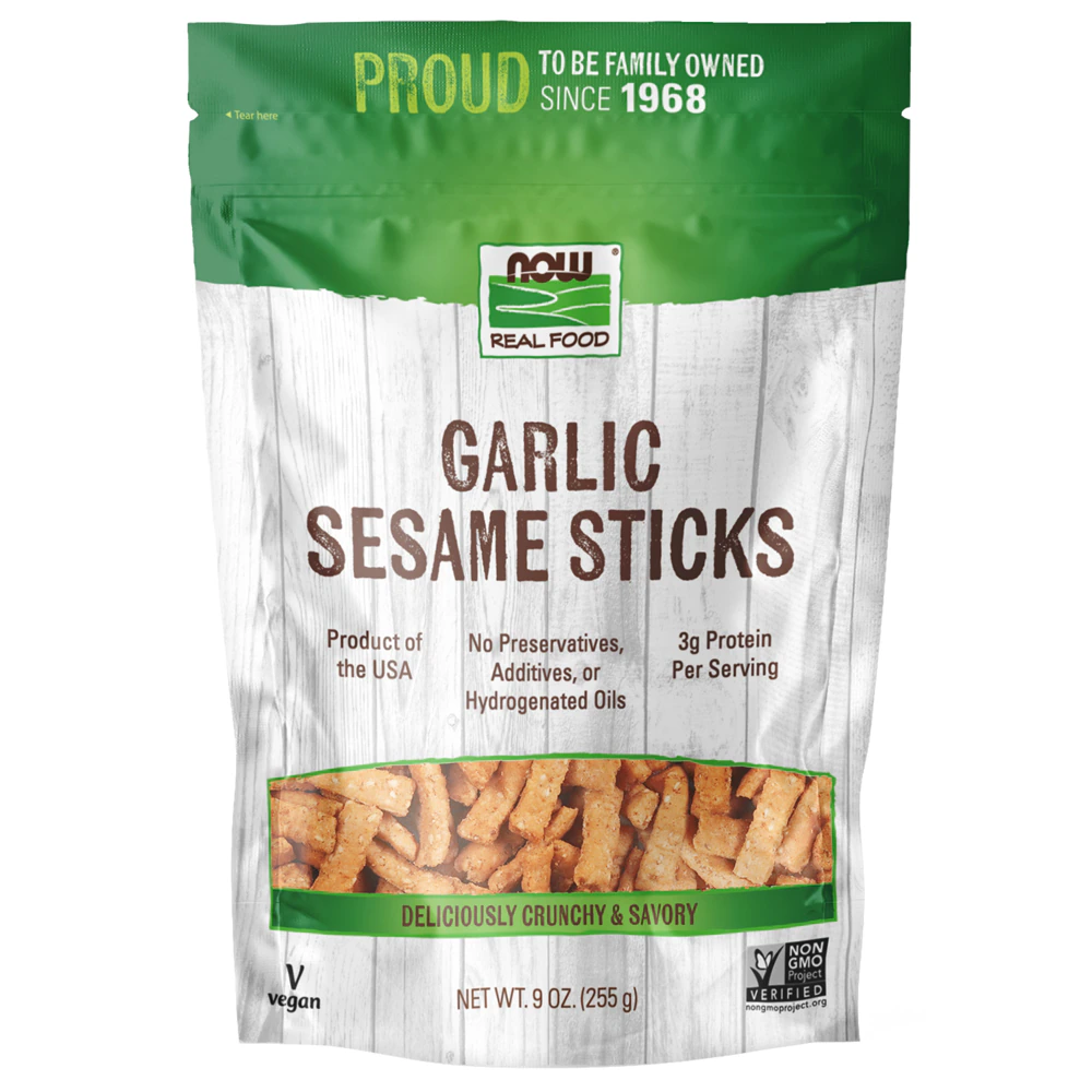 NOW Foods Sesame Sticks Garlic -- 9 oz