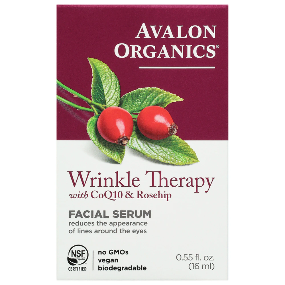 Avalon Organics Wrinkle Therapy Facial Serum -- 0.55 fl oz