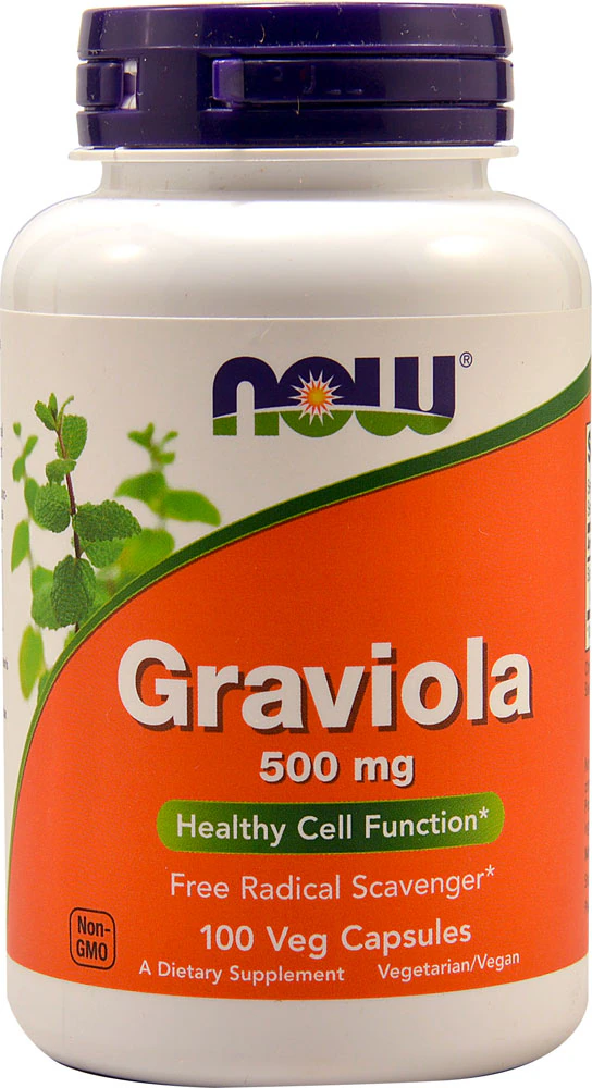 NOW Graviola - Soursop - Antioxidant & Immune Support -- 500 mg - 100 Veg Capsules