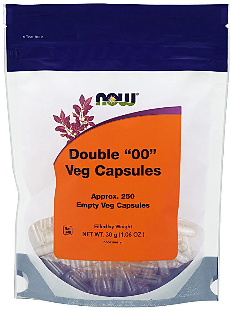 NOW Healthy Foods VCAPS Double 00 -- 250 Empty Veg Capsules