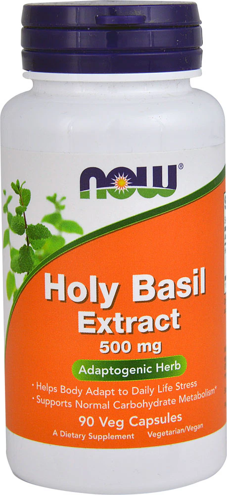 NOW Holy Basil Extract -- 500 mg - 90 Veg Capsules