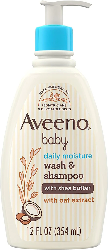 Aveeno Baby Daily Moisture Body Wash & Shampoo Gentle Coconut Scent -- 12 fl oz