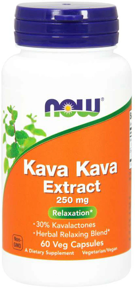 NOW Kava Kava Extract -- 250 mg - 60 Veg Capsules