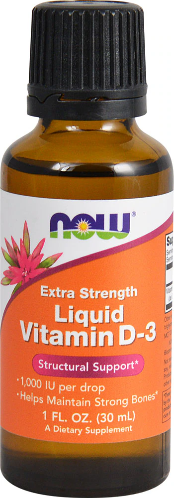NOW Liquid Vitamin D3 Extra Strength -- 1000 IU - 1 fl oz