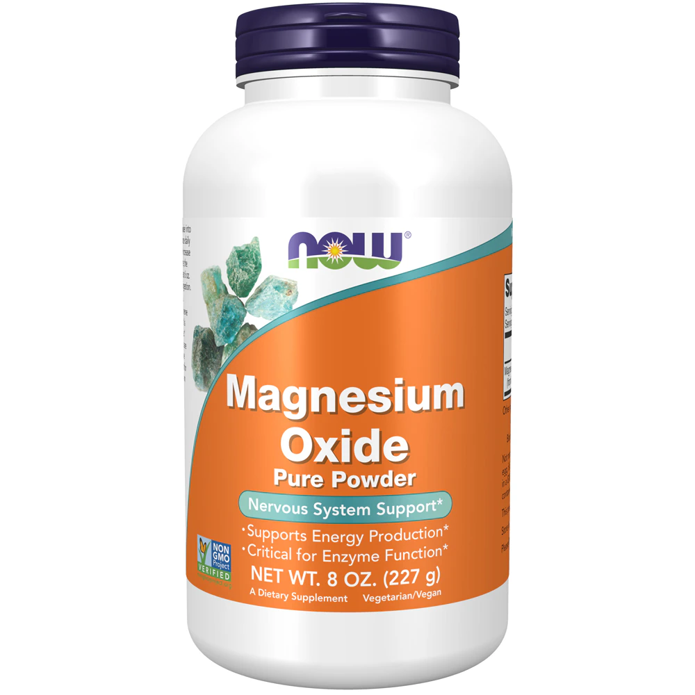 NOW Magnesium Oxide Pure Powder -- 290 mg - 8 oz