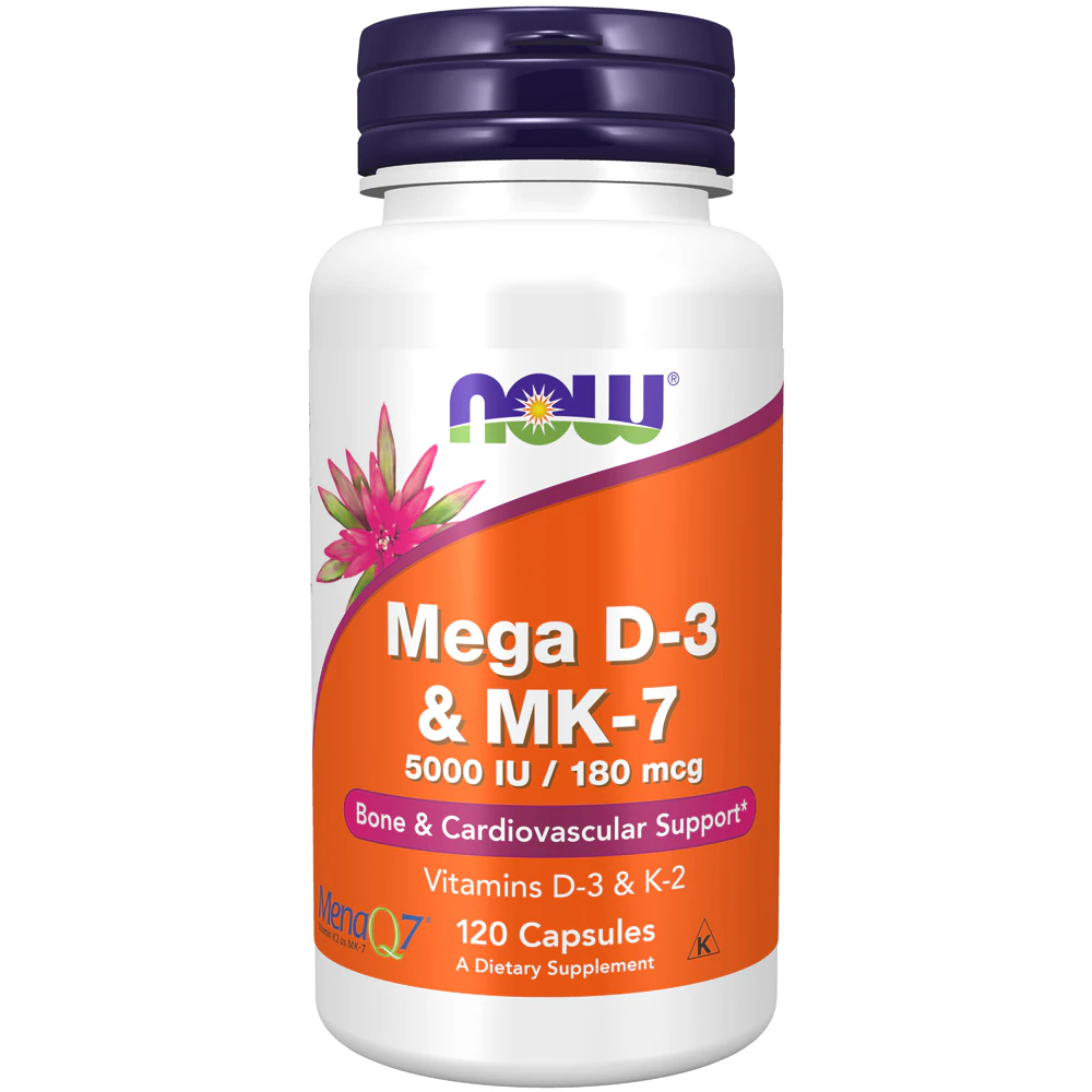NOW Mega D-3 & MK-7 -- 120 Capsules