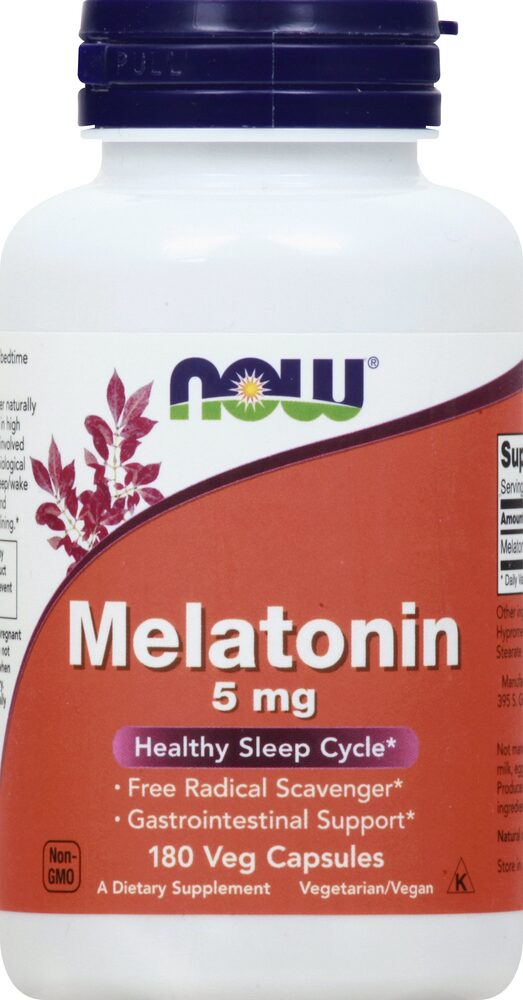 NOW Melatonin -- 5 mg - 180 Veg Capsules