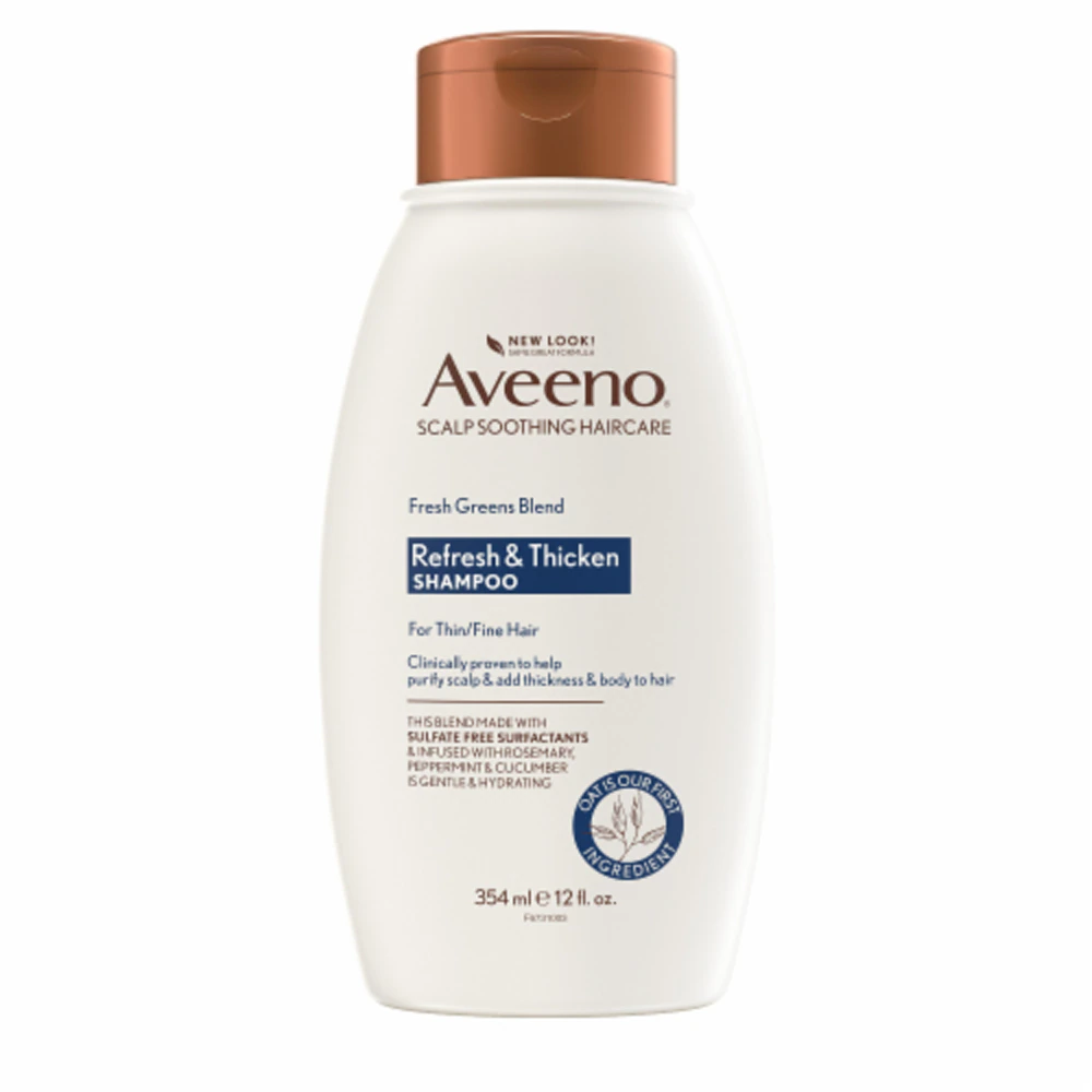 Aveeno Fresh Greens Blend Refresh & Thicken Shampoo -- 12 fl oz
