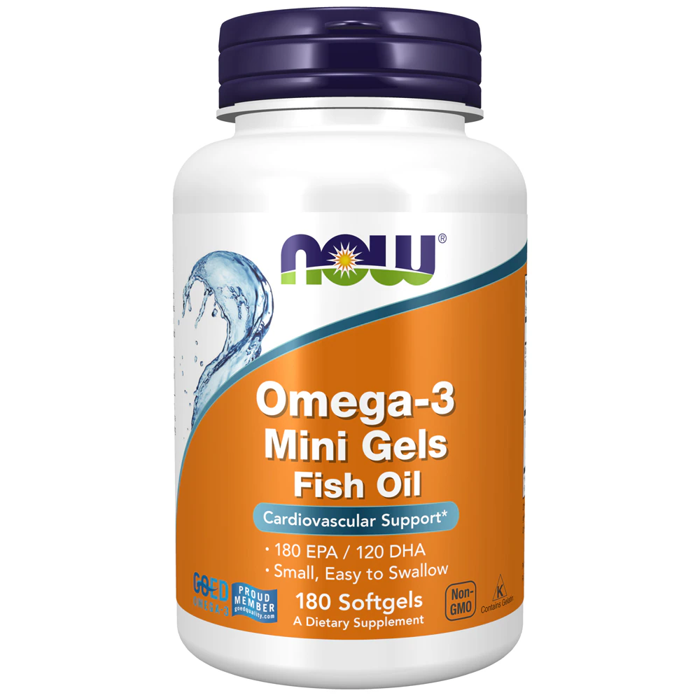 NOW Omega-3 Mini Gels -- 180 Softgels