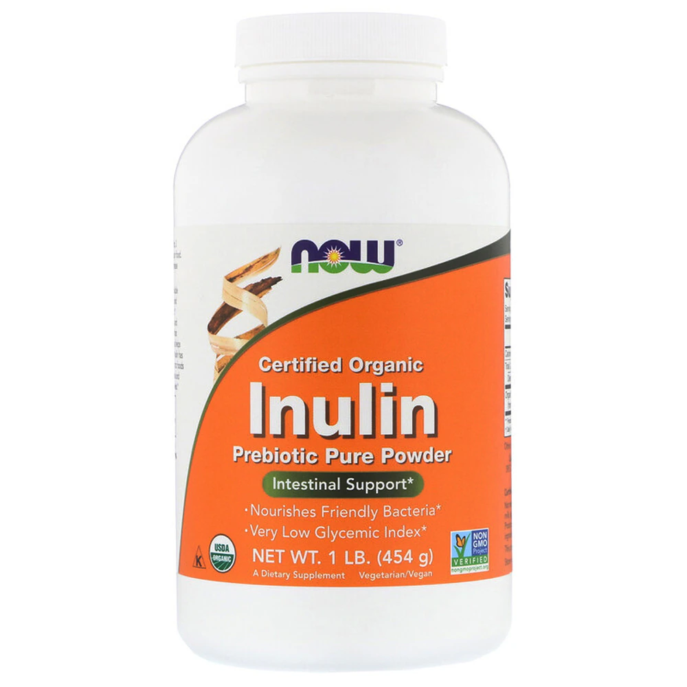 NOW Organic Inulin Prebiotic Pure Powder -- 1 lb