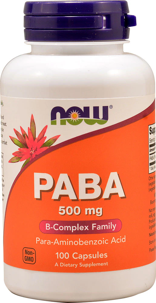 NOW PABA -- 500 mg - 100 Capsules