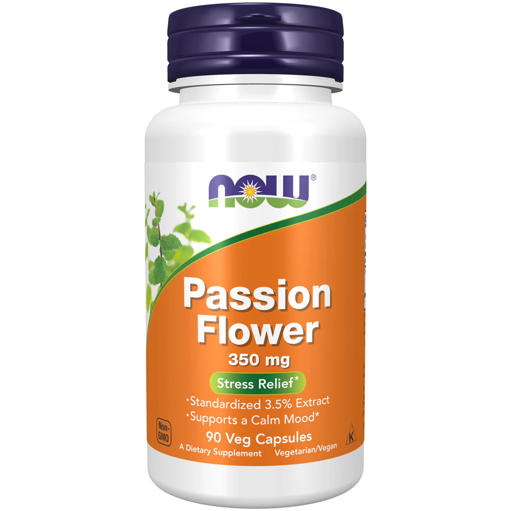 NOW Passion Flower -- 350 mg - 90 Vegetarian Capsules