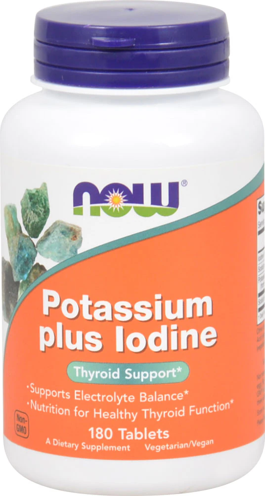 NOW Potassium plus Iodine -- 180 Tablets