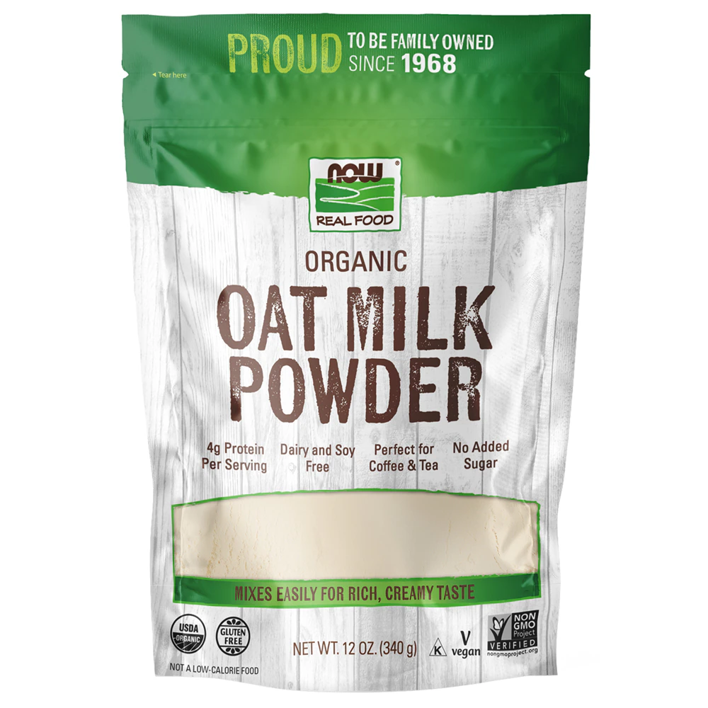 NOW Real Food Organic Oat Milk Powder -- 12 oz