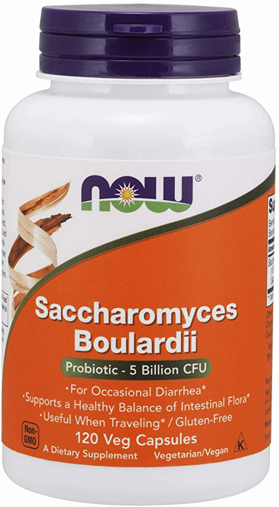 NOW Saccharomyces Boulardii -- 5 billion CFU - 120 Veg Capsules