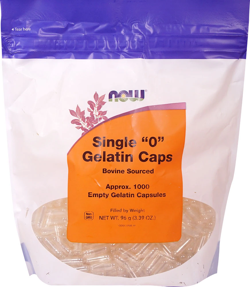 NOW Single "O" Gelatin Caps -- 1000 Gelatin Capsule