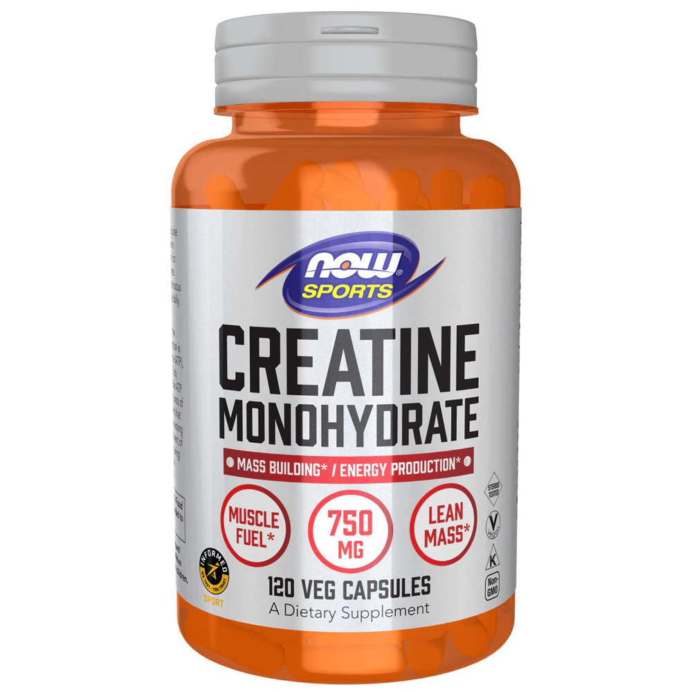NOW Sports Creatine Monohydrate - Informed Sport Certified -- 750 mg - 120 Capsules