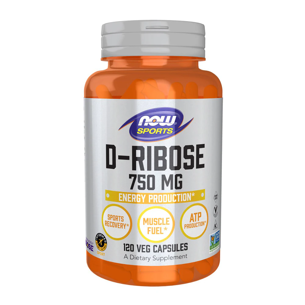 NOW Sports D-Ribose - Informed Sport Certified -- 750 mg - 120 Veg Capsules