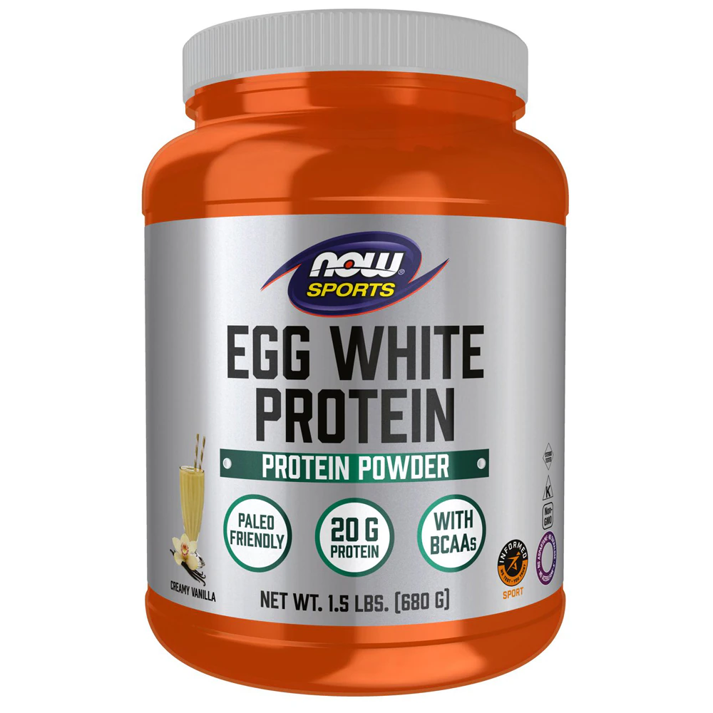 NOW Sports Eggwhite Protein Powder - Informed Sport Certified Creamy Vanilla -- 1.5 lbs
